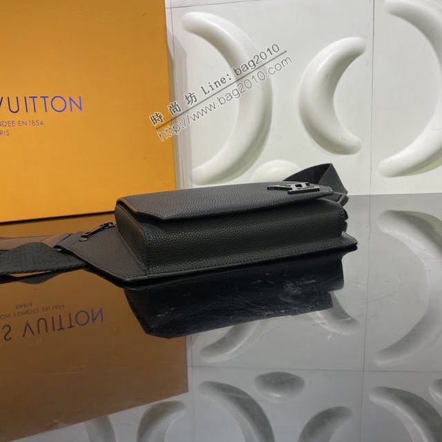 LOUIS VUITTON專櫃新款包包 路易威登Aerogram單肩包 LV牛皮磁扣男胸包腰包 M57081  ydh4087
